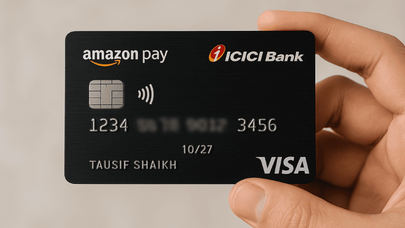 Amazon Pay ICICI Credit Card – Front Design 2025 held in hand
