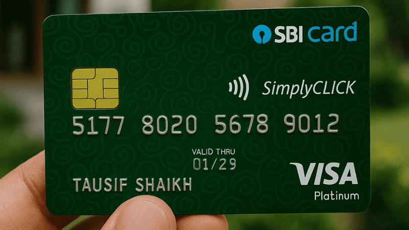 SBI SimplyCLICK Credit Card Design 2025