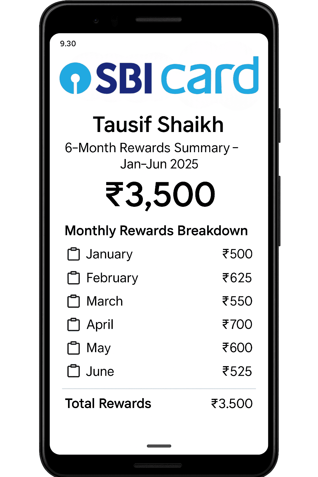SBI SimplyCLICK Credit Card Rewards Jan–June 2025