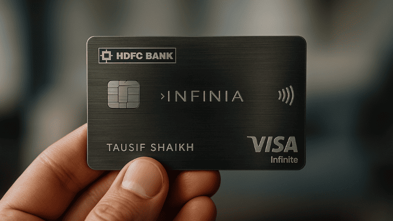 HDFC Bank Infinia Metal Credit Card – Elegant Black Design and Visa Infinite Metal Finish