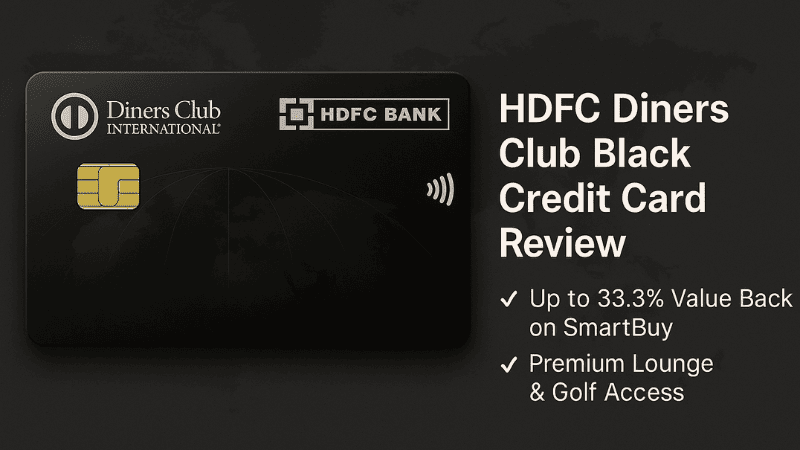 HDFC Bank Diners Club Black Metal Edition Credit Card Review with travel rewards and unlimited lounge access