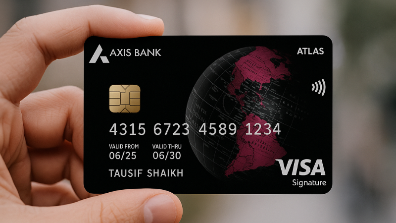 Metallic Axis Bank Atlas Credit Card Design 2025