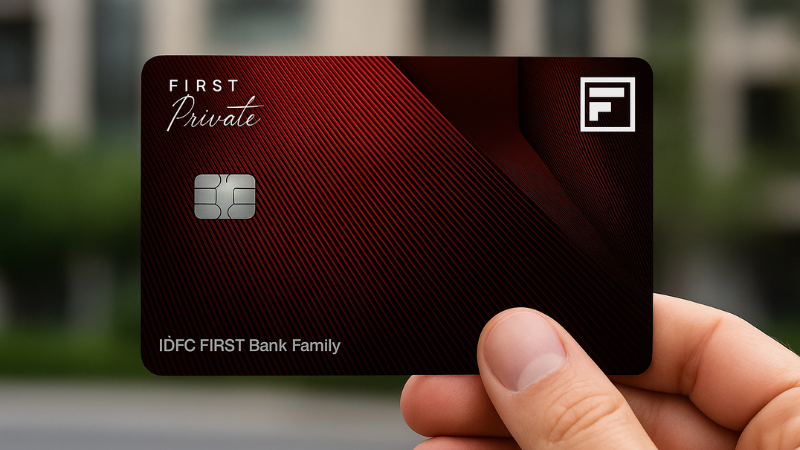 IDFC FIRST Private Credit Card – Elegant Black Design with Visa Infinite Branding