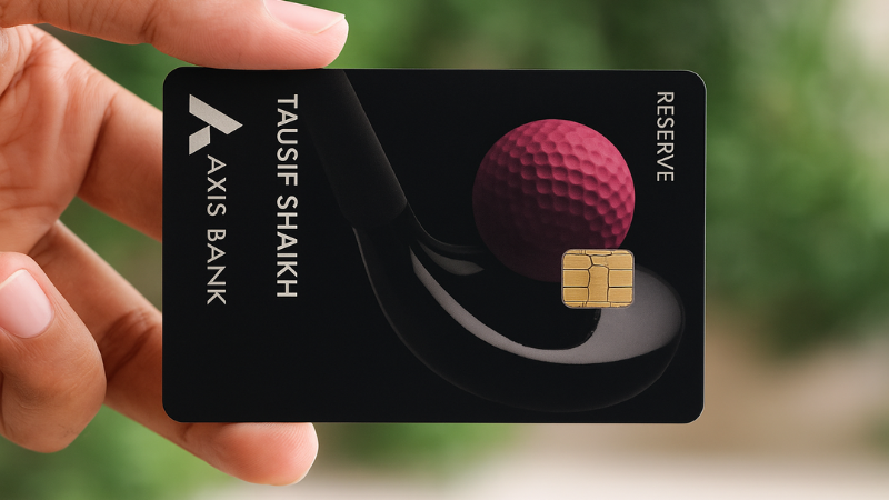 Axis Bank Reserve Credit Card – Black Metal Finish with Visa Infinite Branding